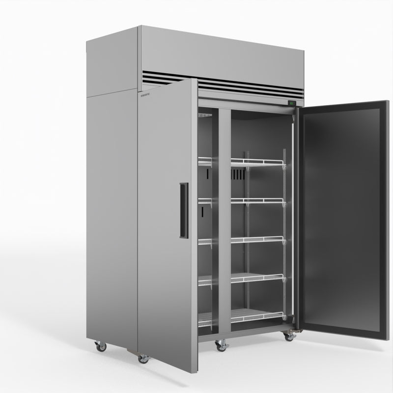 Skope SKFT1300NS-A 2 Solid Door Upright Display or Storage Freezer