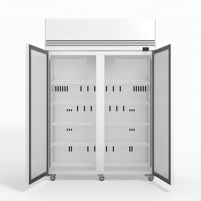 Skope SKFT1300NS-A 2 Solid Door Upright Display or Storage Freezer