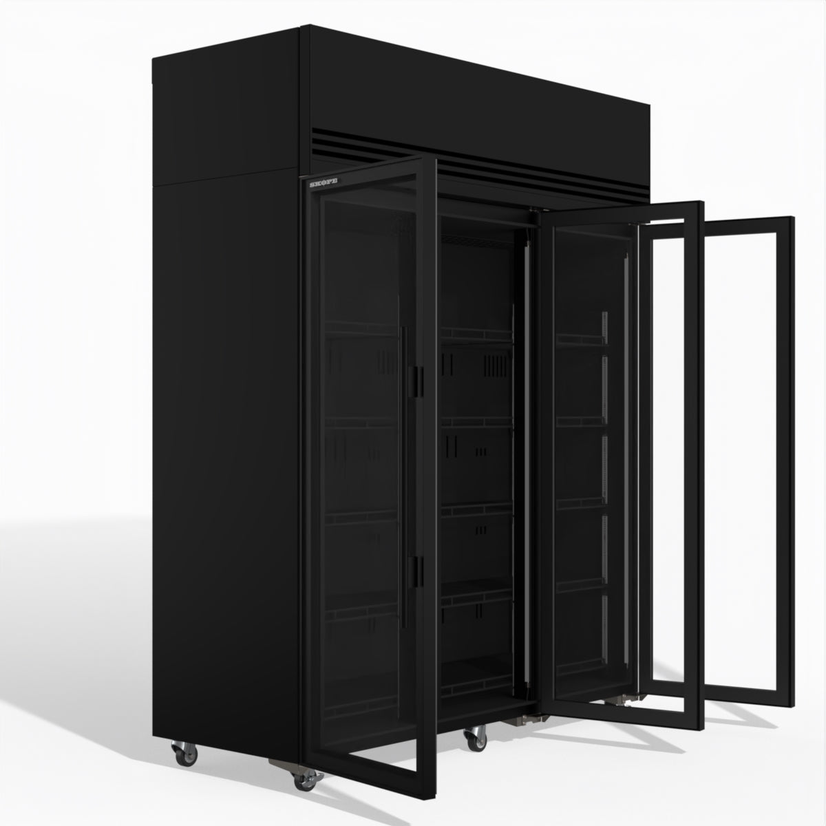 Skope SKFT1500N-A 3 Glass Door Upright Display or Storage Freezer