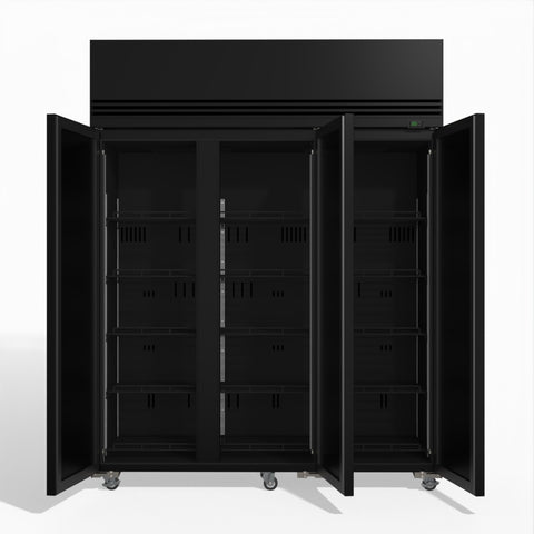 SKFT1500NS-A-BLACK Skope SKFT1500NS-A 3 Solid Door Upright Display or Storage Freezer