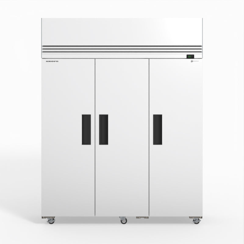 Skope SKFT1500NS-A 3 Solid Door Upright Display or Storage Freezer