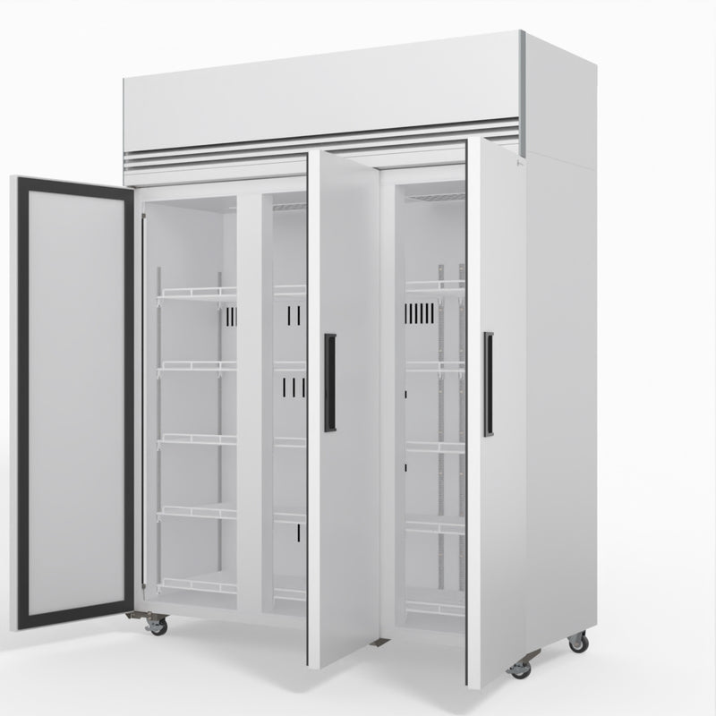 Skope SKFT1500NS-A 3 Solid Door Upright Display or Storage Freezer