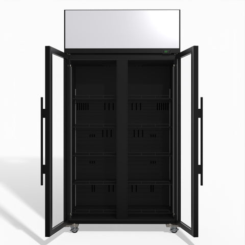 TME1000N-AC-WHITE Skope TME1000N-AC 2 Glass Door Display or Storage Fridge Lit Sign