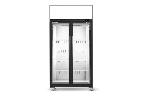 Skope SKT1000N-AC 2 Glass Door Display or Storage Fridge, Lit Sign - SKT1000N-AC