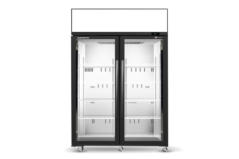 Skope SKT1300N-AC 2 Glass Door Display or Storage Fridge, Lit Sign - SKT1300N-AC