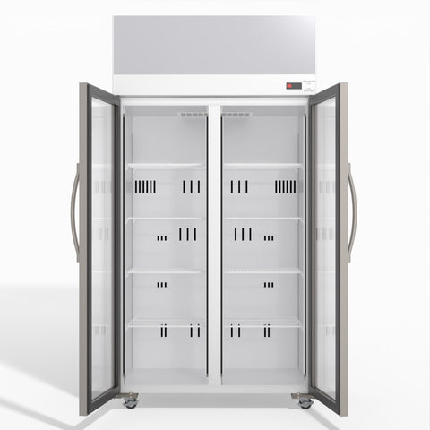 TCE1000N Skope TCE1000N 2 Glass Door Display or Storage Fridge with EZICORE