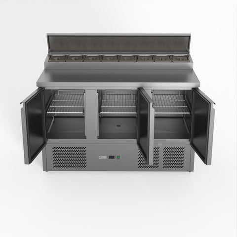 XGNS1300D Thermaster Fed-X Three Door Salad Prep Fridge XGNS1300D