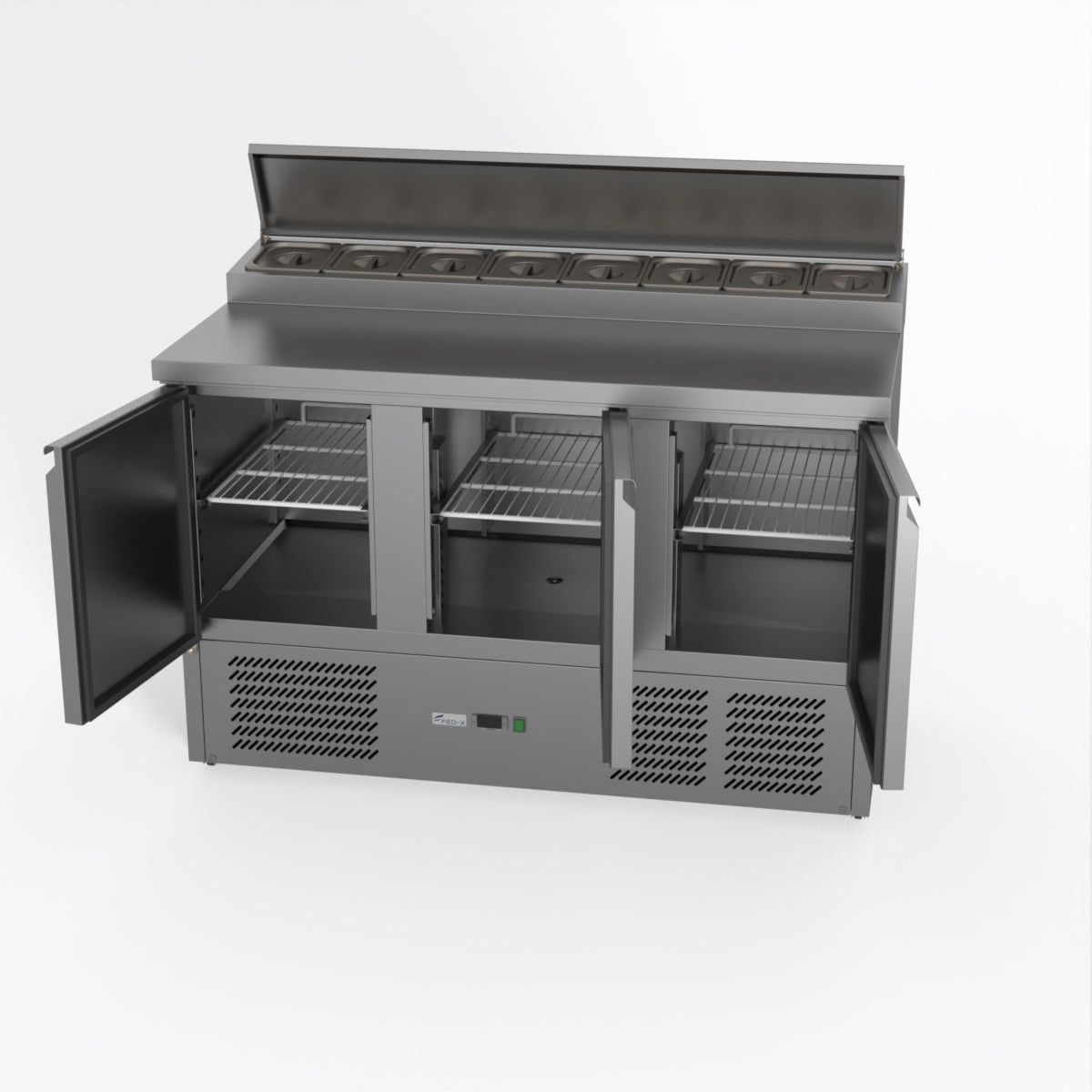 Thermaster Fed-X Three Door Salad Prep Fridge XGNS1300D