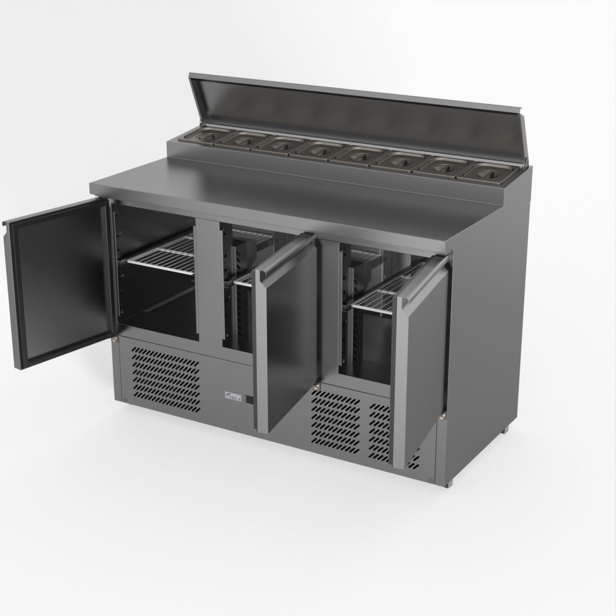 Thermaster Fed-X Three Door Salad Prep Fridge XGNS1300D