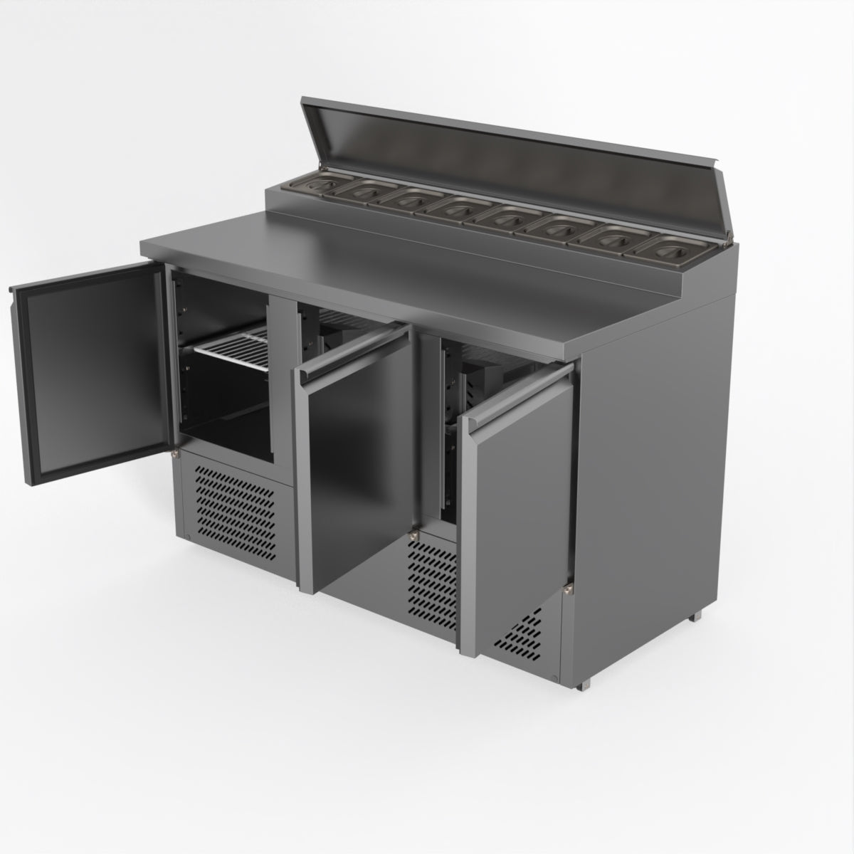 Thermaster Fed-X Three Door Salad Prep Fridge XGNS1300D