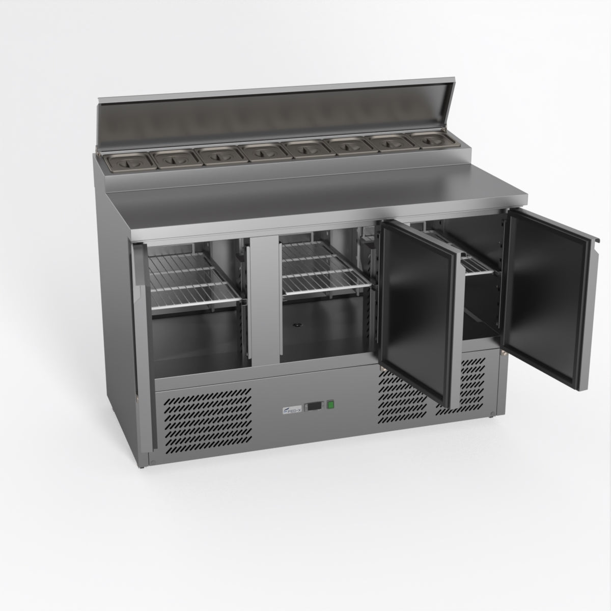 Thermaster Fed-X Three Door Salad Prep Fridge XGNS1300D