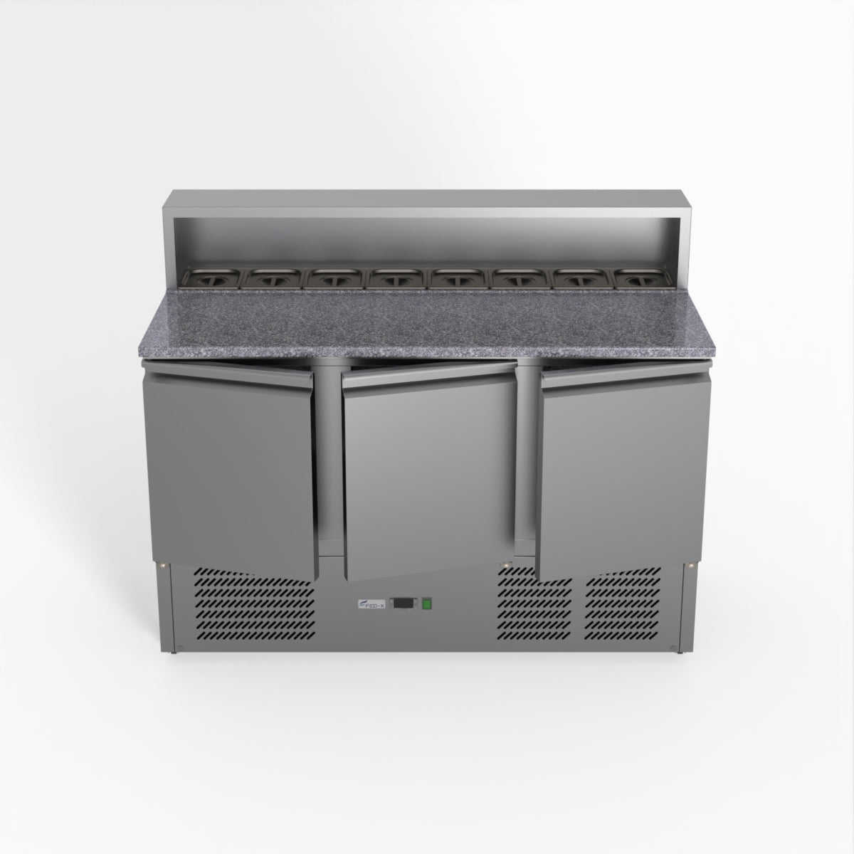 Thermaster Fed-X Three Door Salad Prep Fridge With Marble Top XGNS1300E