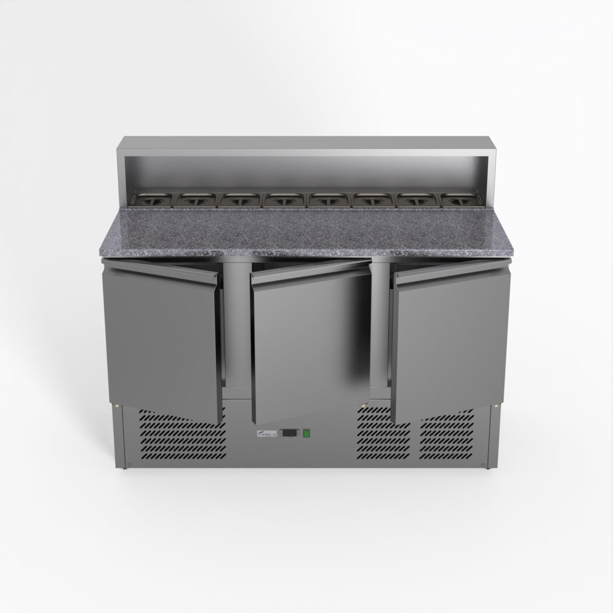 Thermaster Fed-X Three Door Salad Prep Fridge With Marble Top XGNS1300E