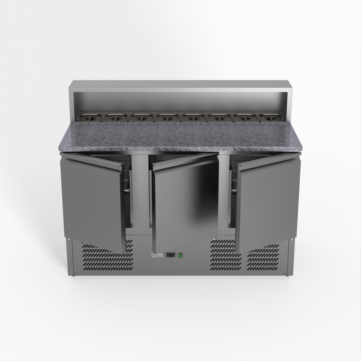 Thermaster Fed-X Three Door Salad Prep Fridge With Marble Top XGNS1300E