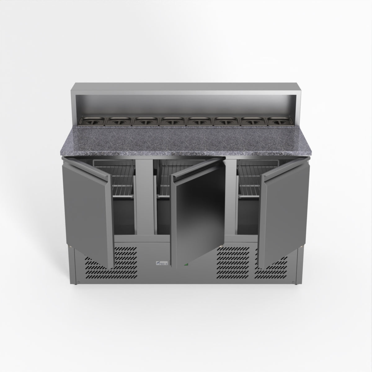 Thermaster Fed-X Three Door Salad Prep Fridge With Marble Top XGNS1300E