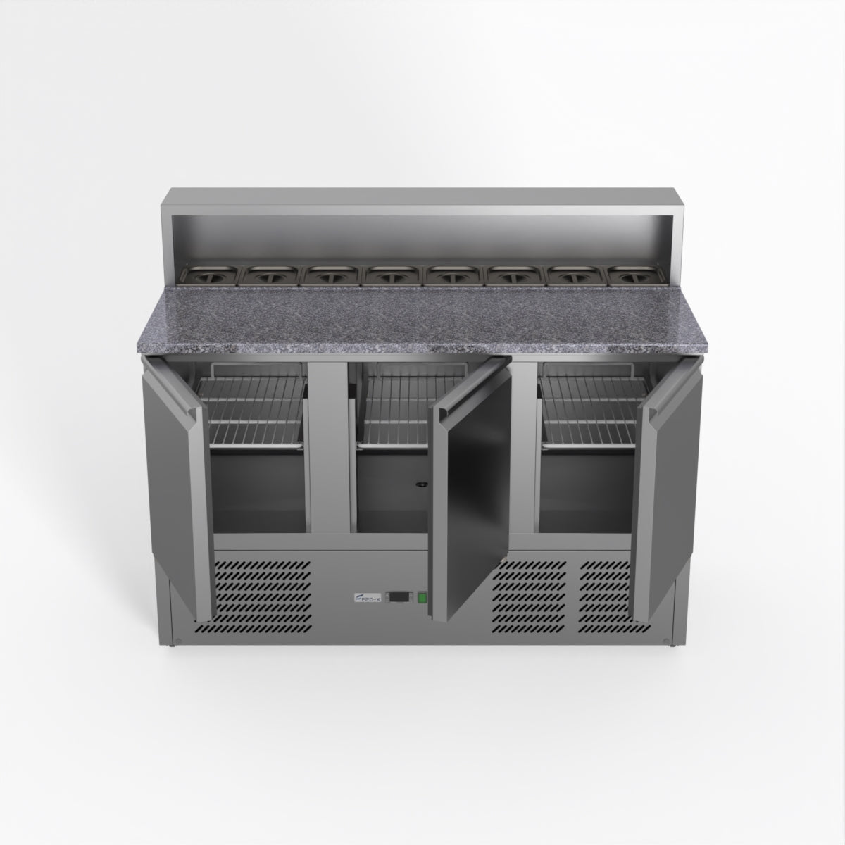 Thermaster Fed-X Three Door Salad Prep Fridge With Marble Top XGNS1300E