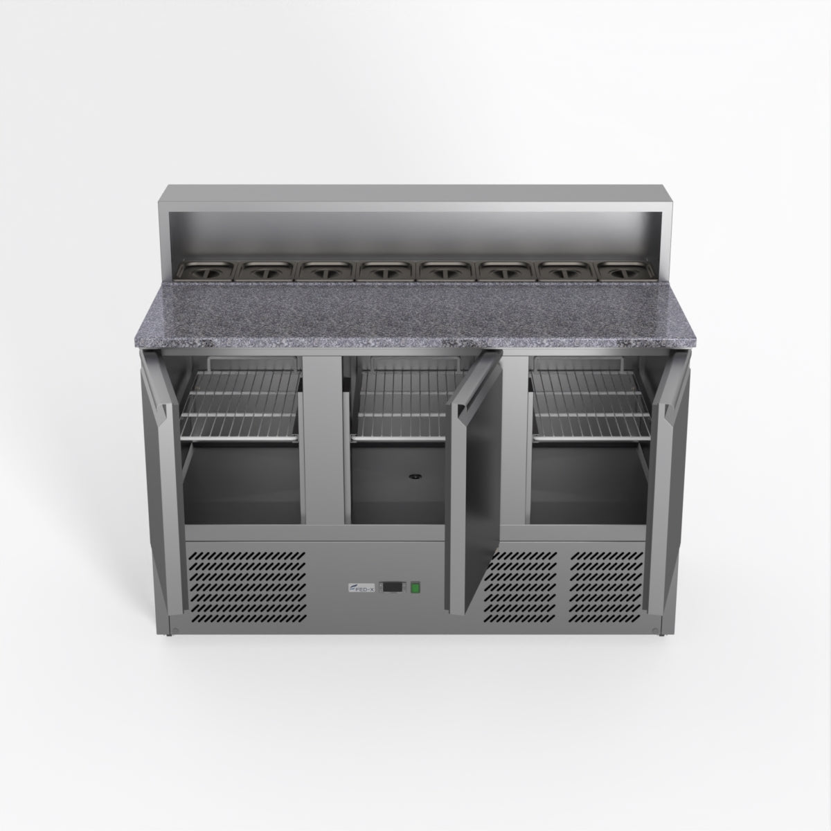 Thermaster Fed-X Three Door Salad Prep Fridge With Marble Top XGNS1300E