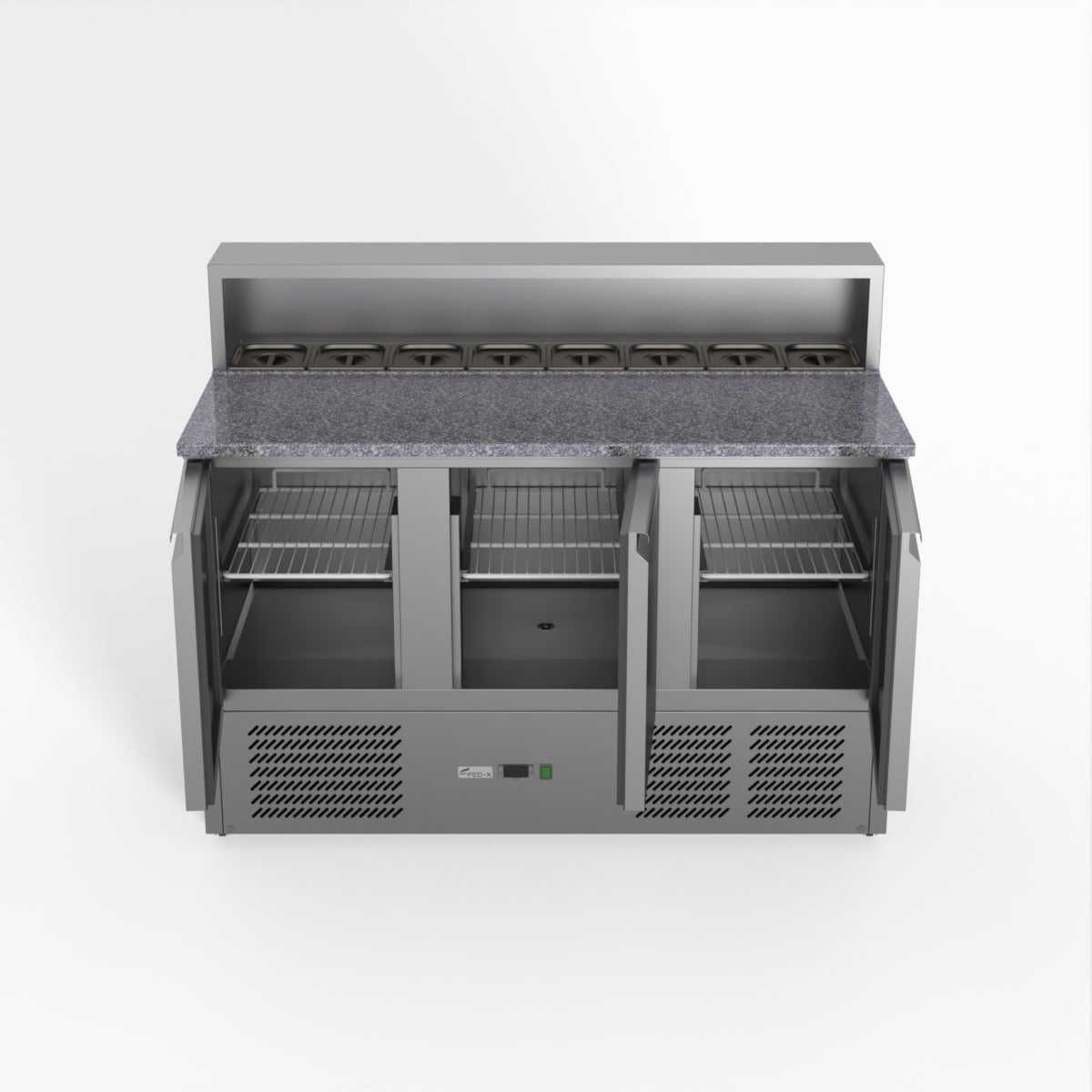 Thermaster Fed-X Three Door Salad Prep Fridge With Marble Top XGNS1300E