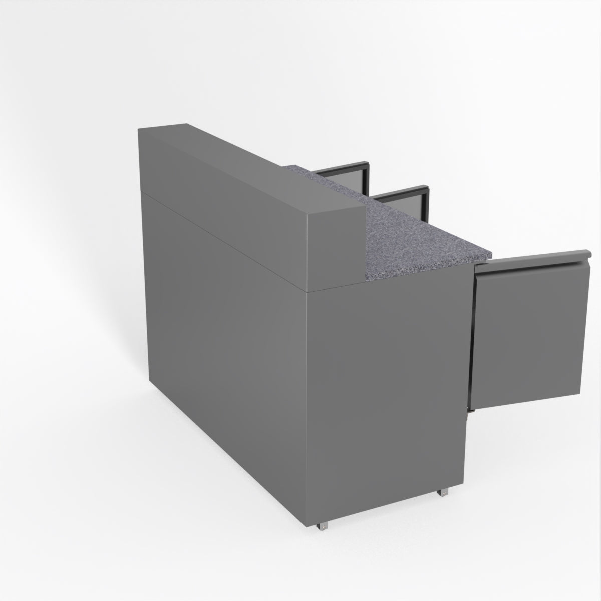 Thermaster Fed-X Three Door Salad Prep Fridge With Marble Top XGNS1300E