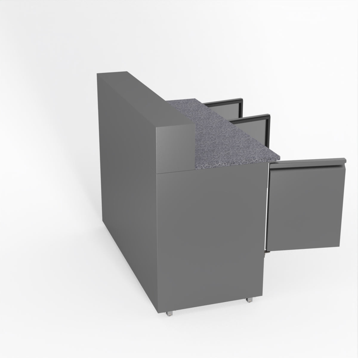 Thermaster Fed-X Three Door Salad Prep Fridge With Marble Top XGNS1300E