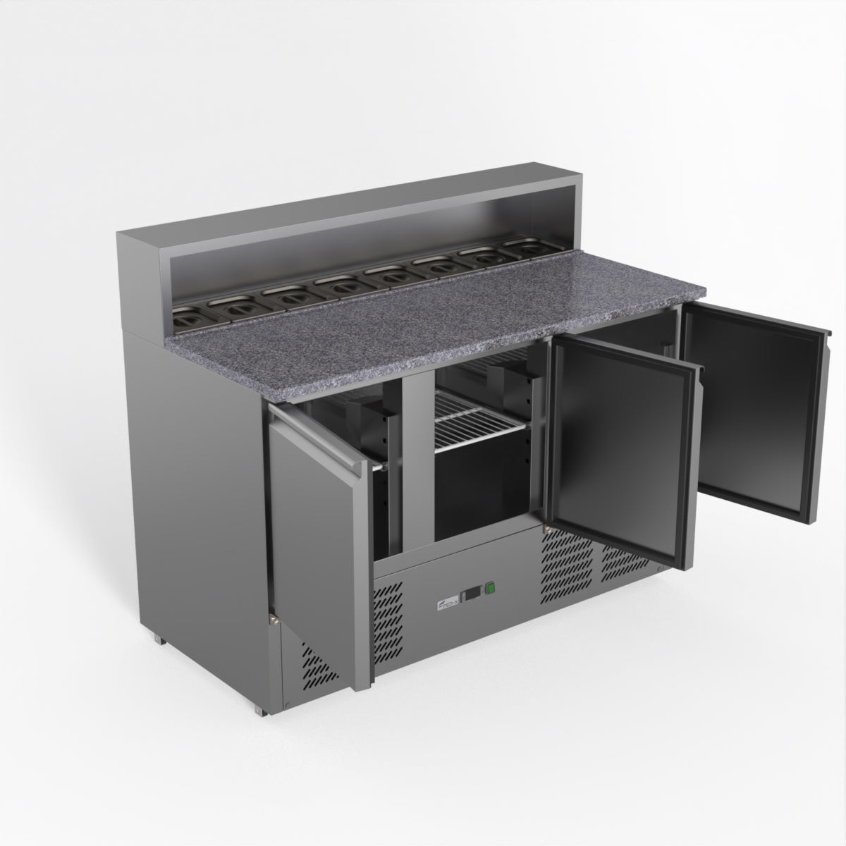 Thermaster Fed-X Three Door Salad Prep Fridge With Marble Top XGNS1300E