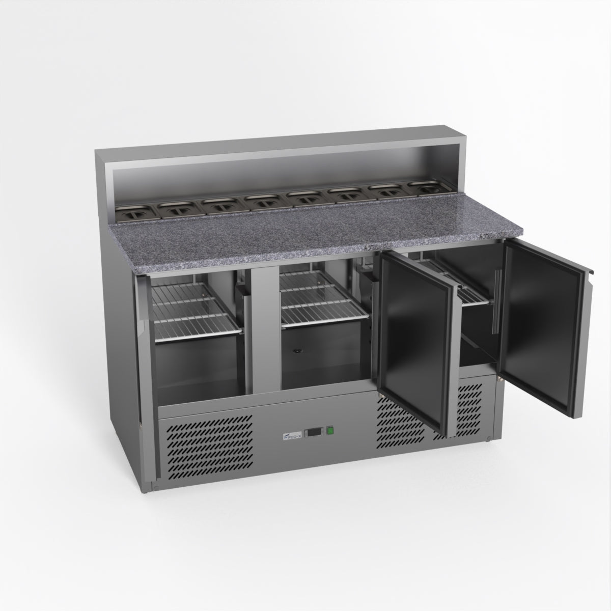 Thermaster Fed-X Three Door Salad Prep Fridge With Marble Top XGNS1300E