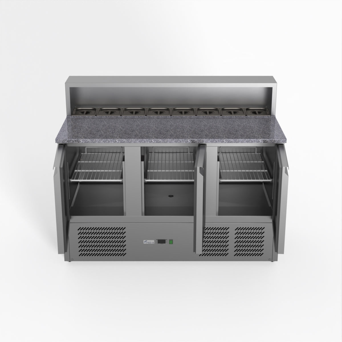 Thermaster Fed-X Three Door Salad Prep Fridge With Marble Top XGNS1300E