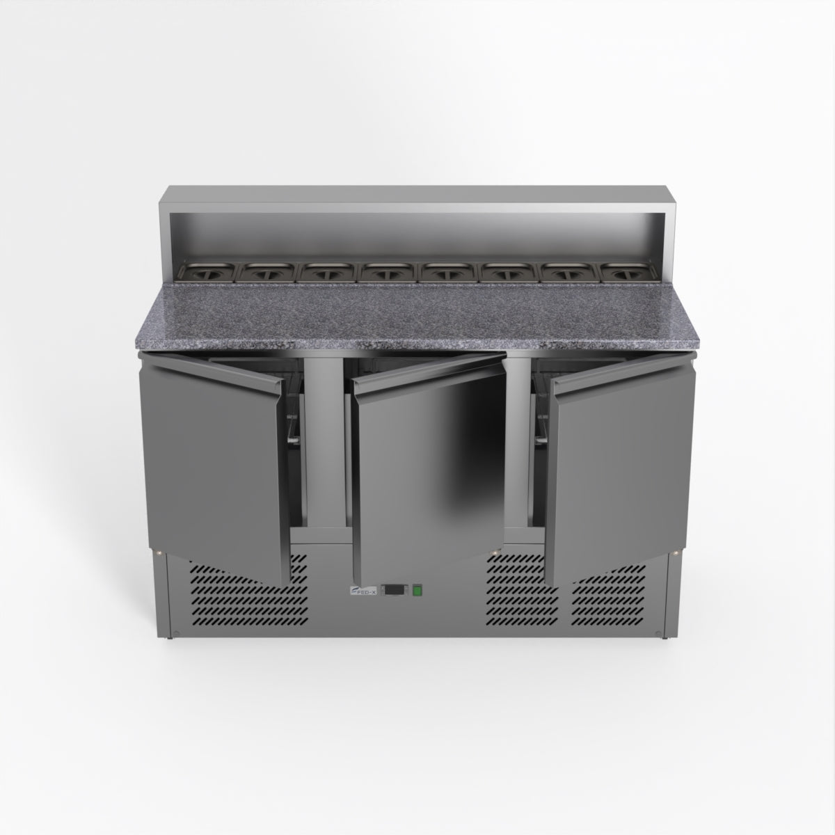 Thermaster Fed-X Three Door Salad Prep Fridge With Marble Top XGNS1300E