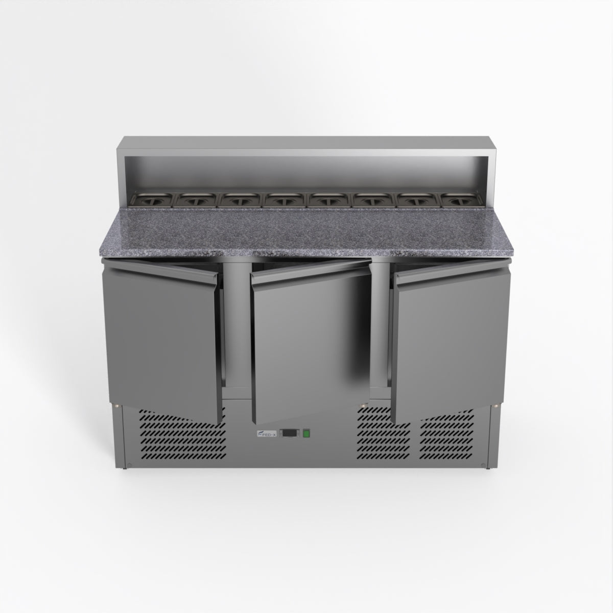 Thermaster Fed-X Three Door Salad Prep Fridge With Marble Top XGNS1300E