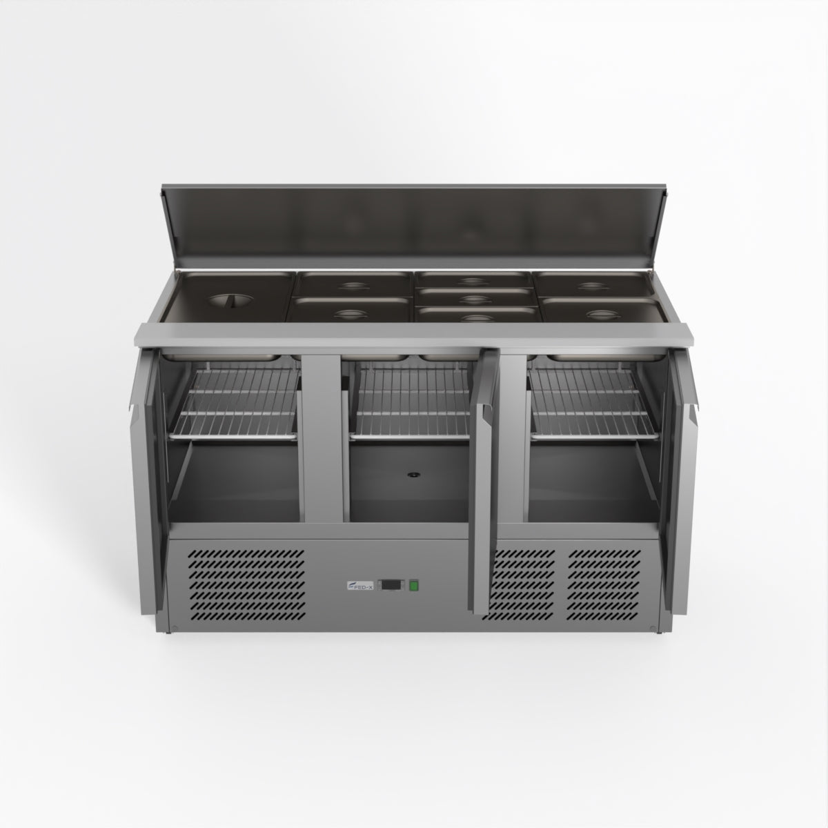 Thermaster Fed-X Three Door Salad Prep Fridge XGNS1300S