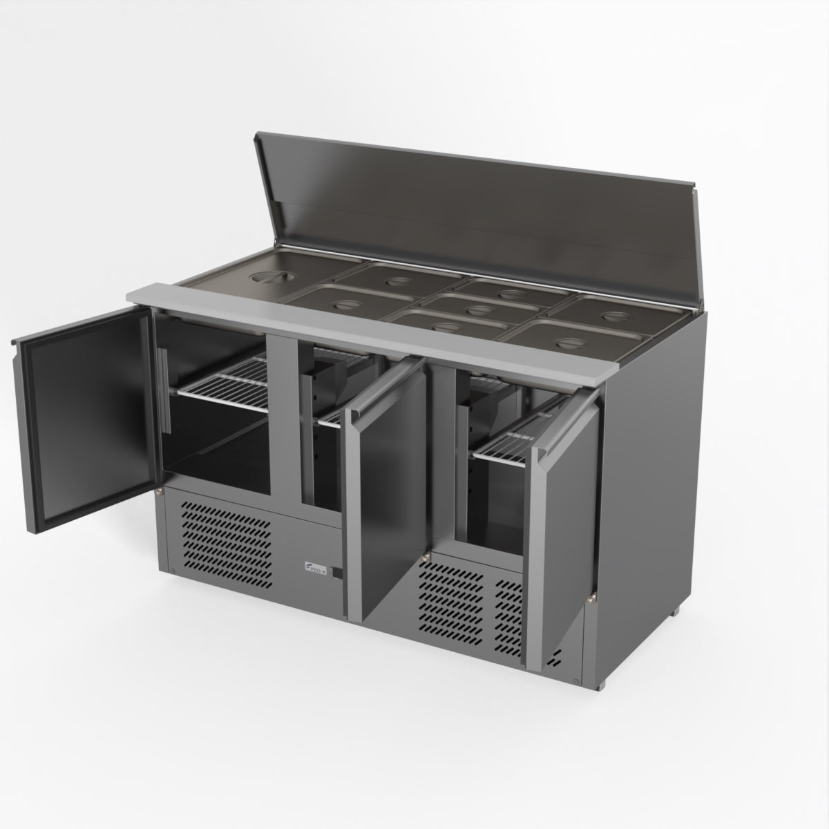 Thermaster Fed-X Three Door Salad Prep Fridge XGNS1300S