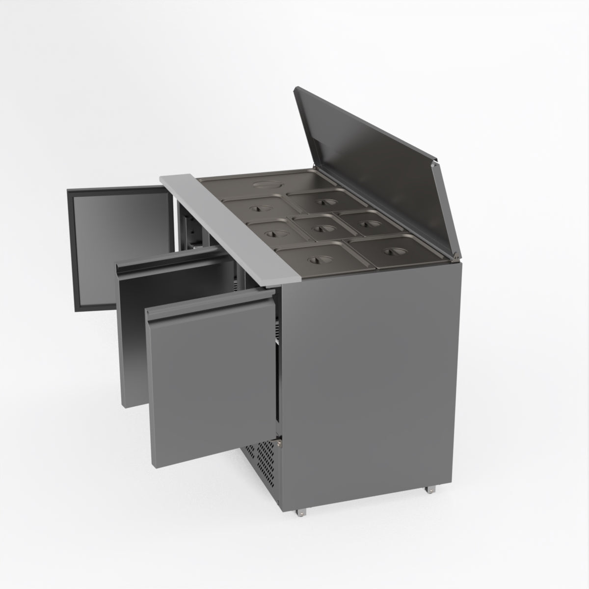 Thermaster Fed-X Three Door Salad Prep Fridge XGNS1300S