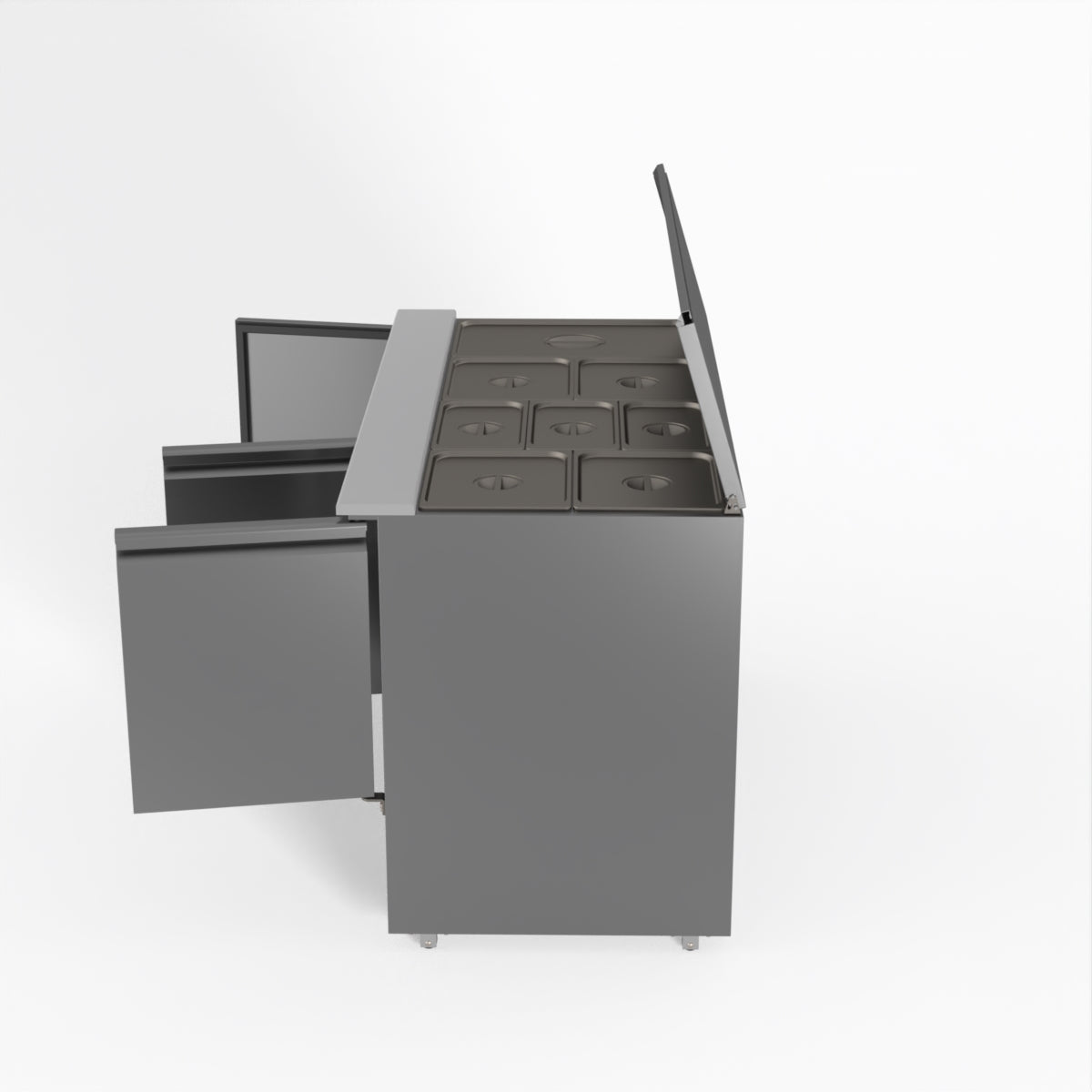 Thermaster Fed-X Three Door Salad Prep Fridge XGNS1300S