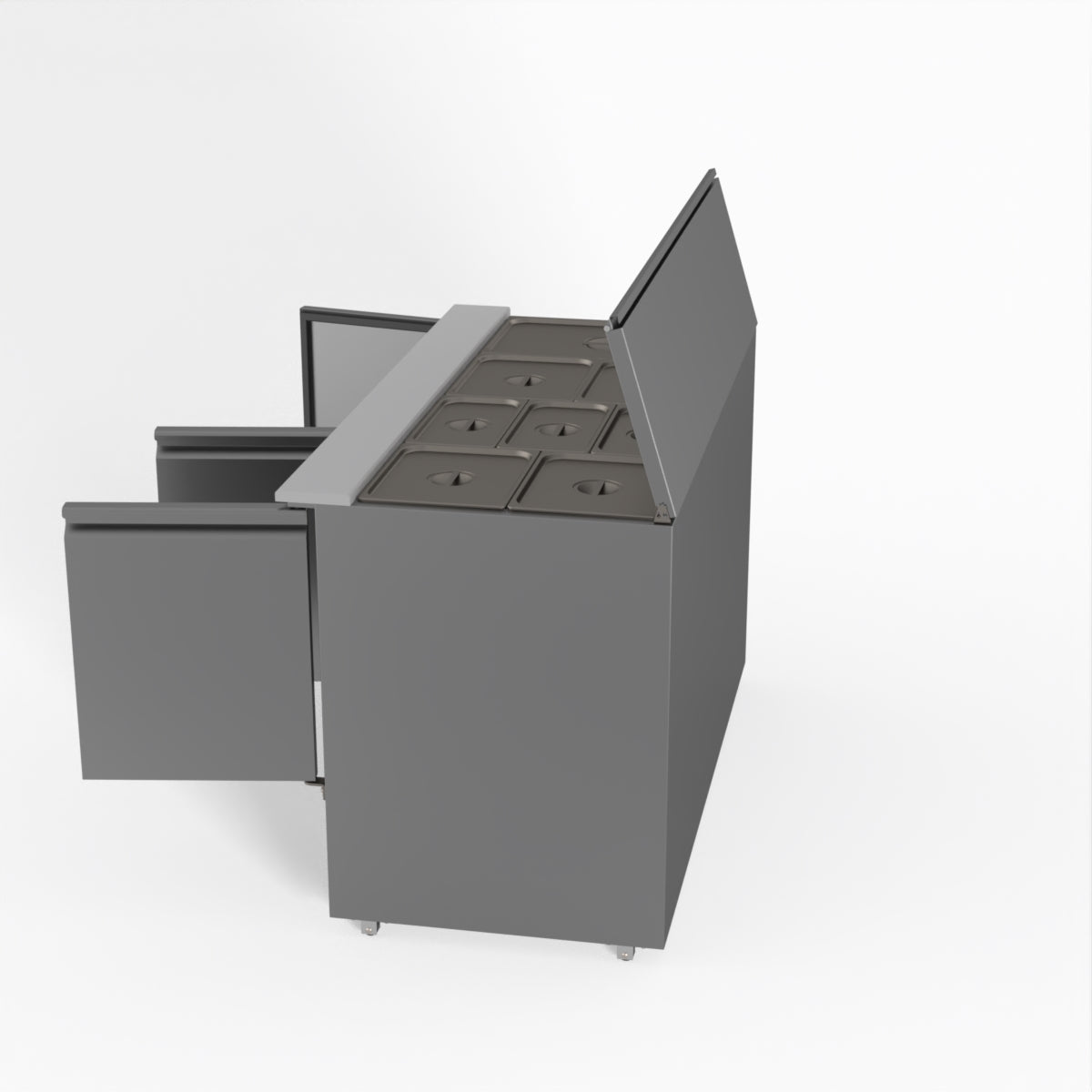 Thermaster Fed-X Three Door Salad Prep Fridge XGNS1300S