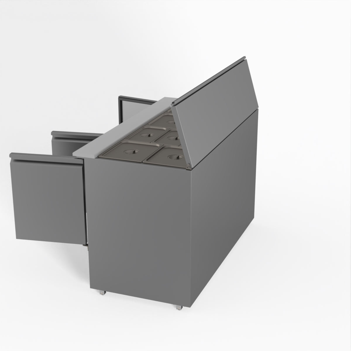 Thermaster Fed-X Three Door Salad Prep Fridge XGNS1300S