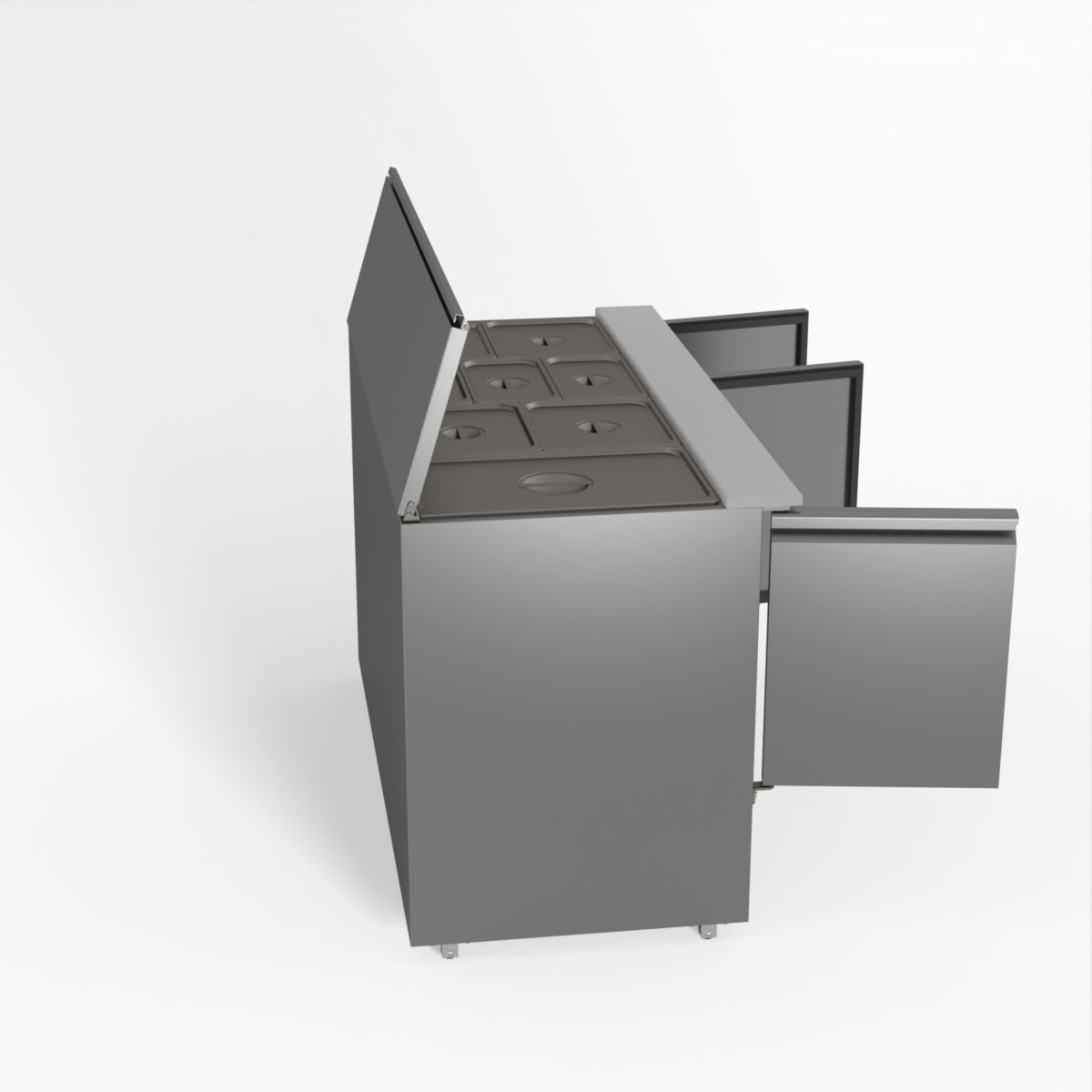 Thermaster Fed-X Three Door Salad Prep Fridge XGNS1300S