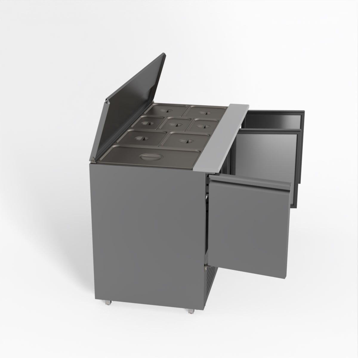 Thermaster Fed-X Three Door Salad Prep Fridge XGNS1300S