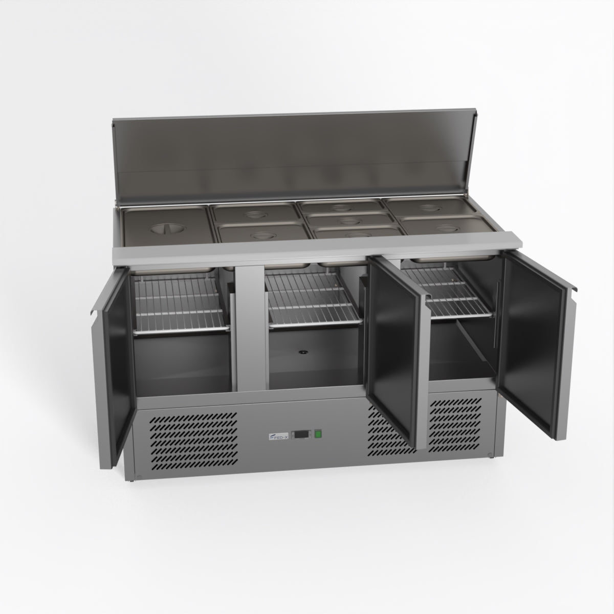 Thermaster Fed-X Three Door Salad Prep Fridge XGNS1300S