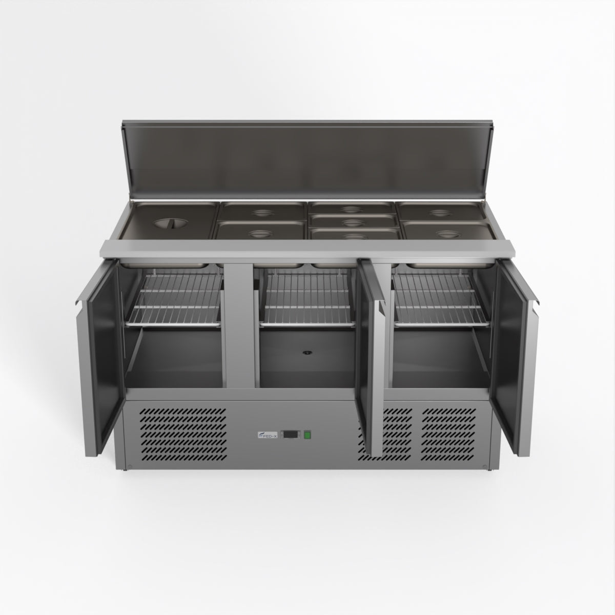 Thermaster Fed-X Three Door Salad Prep Fridge XGNS1300S