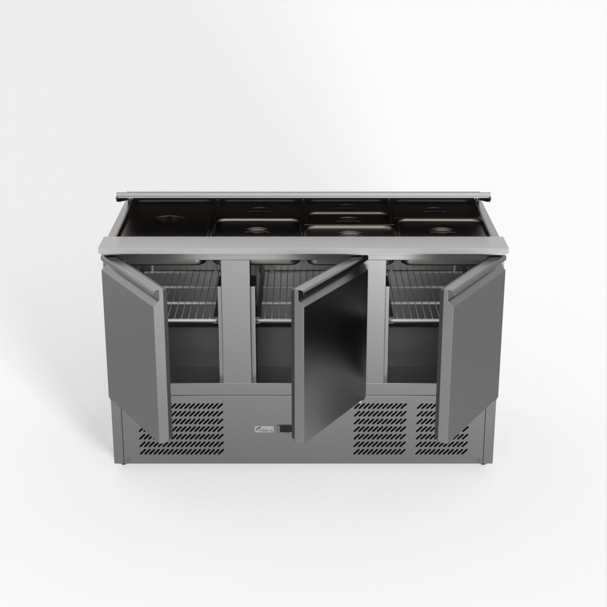 Thermaster Fed-X Three Door Salad Prep Fridge XGNS1300S