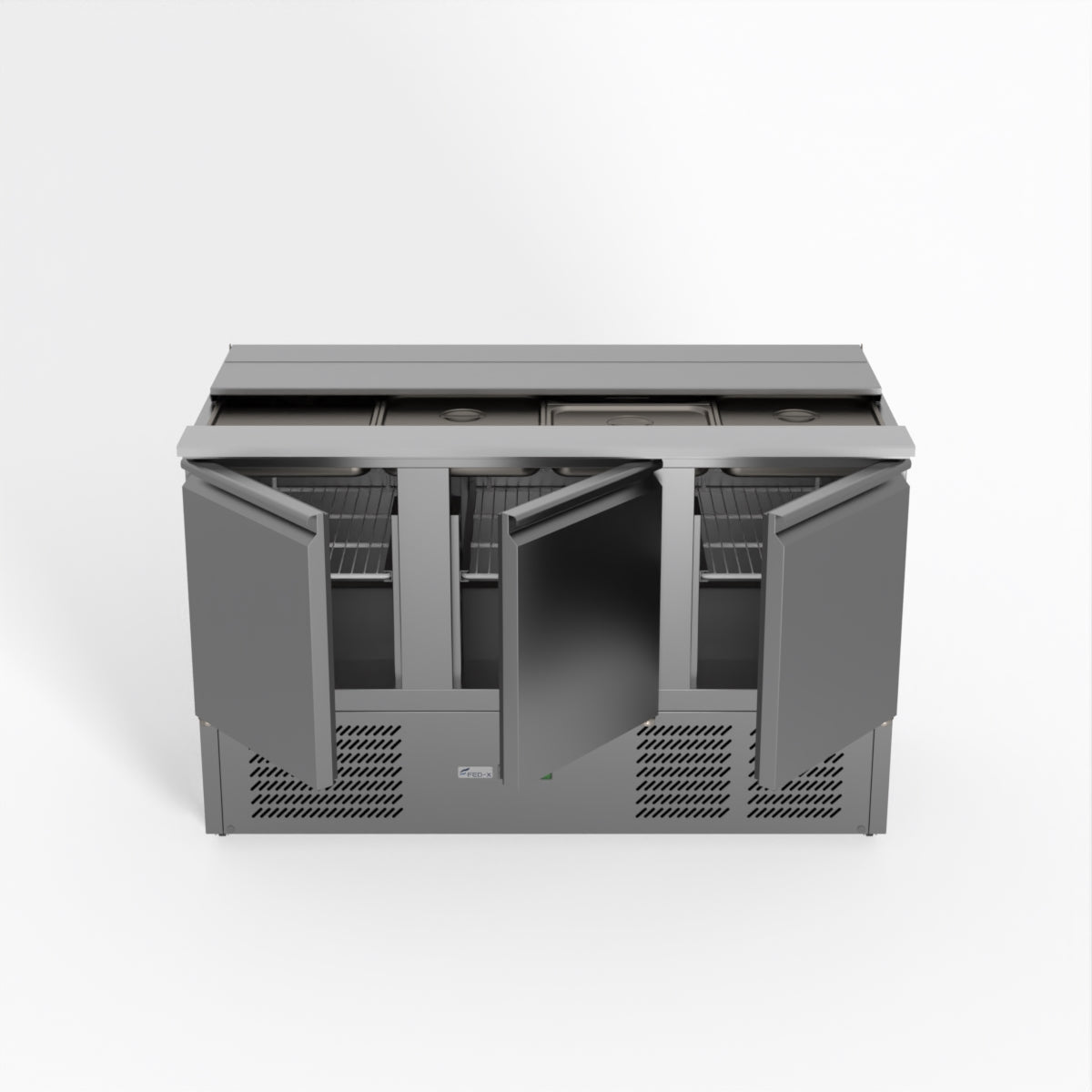 Thermaster Fed-X Three Door Salad Prep Fridge XGNS1300S