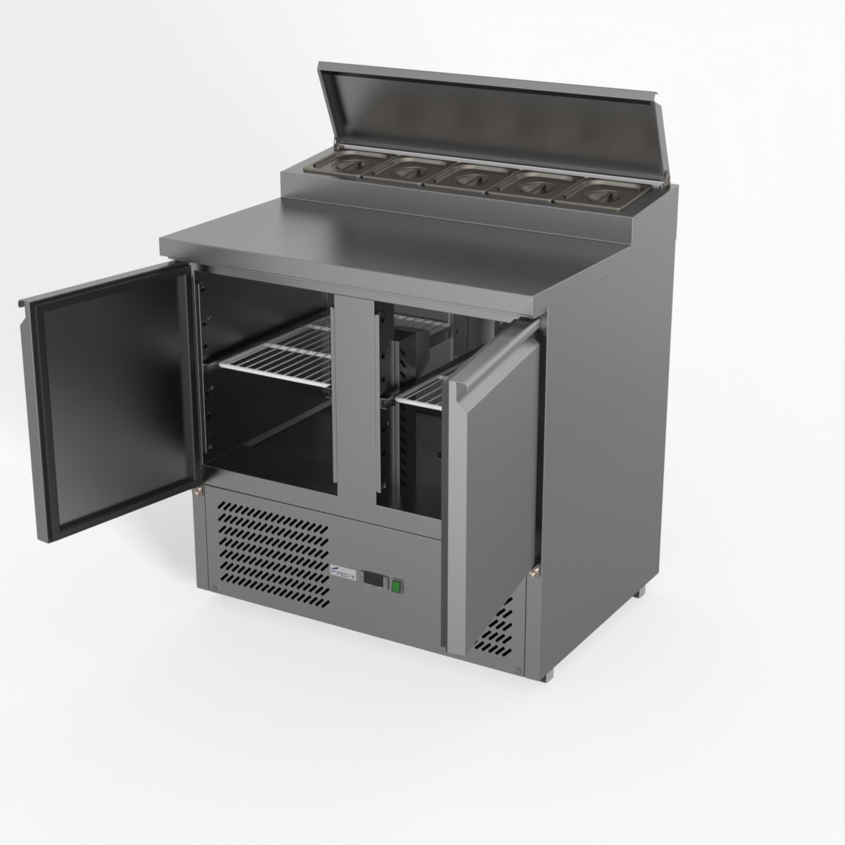 Thermaster Fed-X Two Door Salad Prep Fridge XGNS900D