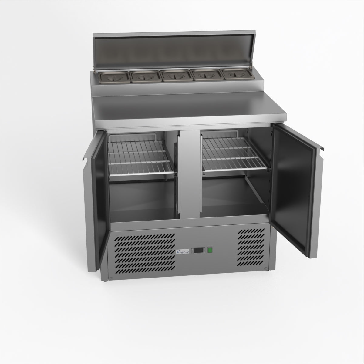 Thermaster Fed-X Two Door Salad Prep Fridge XGNS900D