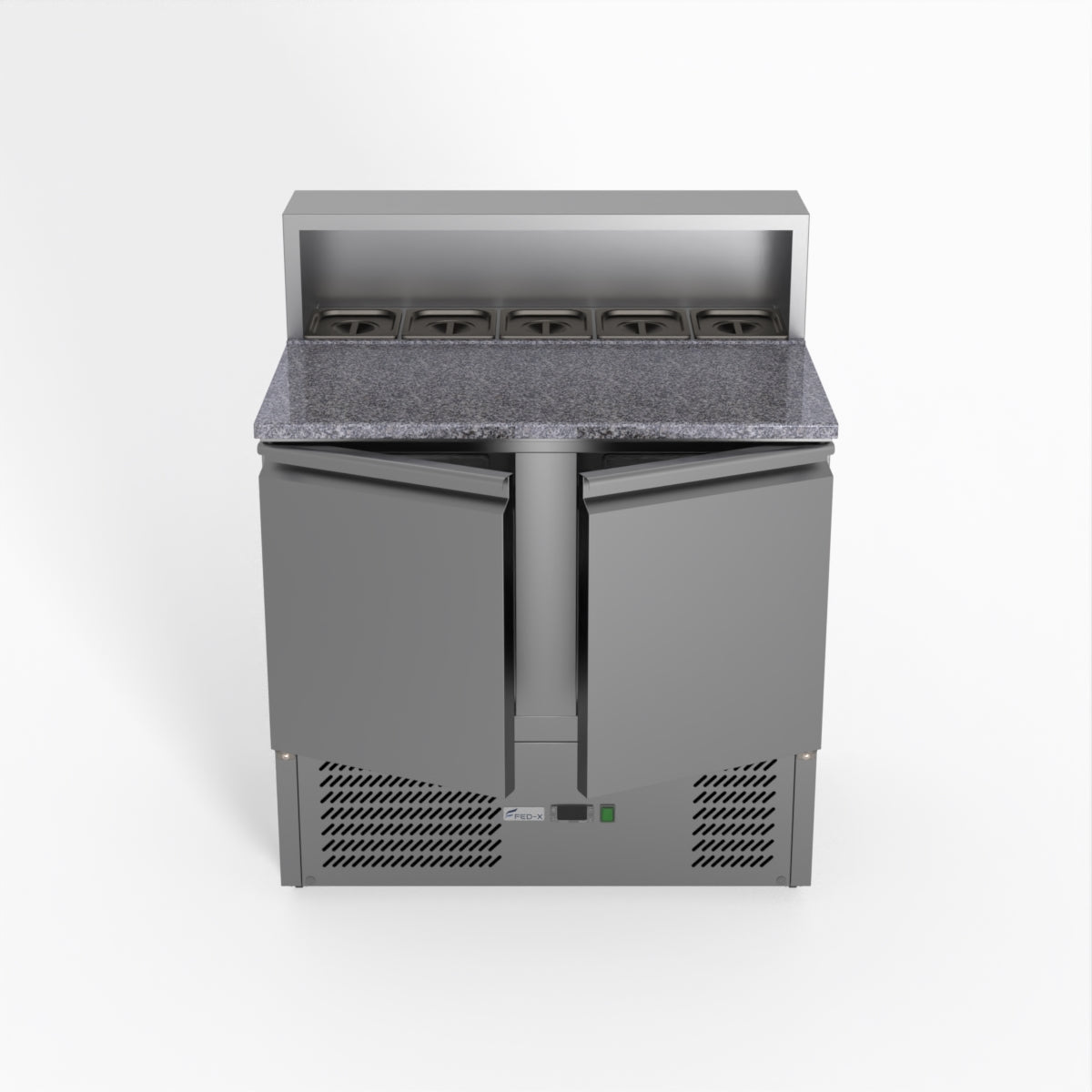 Thermaster Fed-X Two Door Salad Prep Fridge With Marble Top XGNS900E