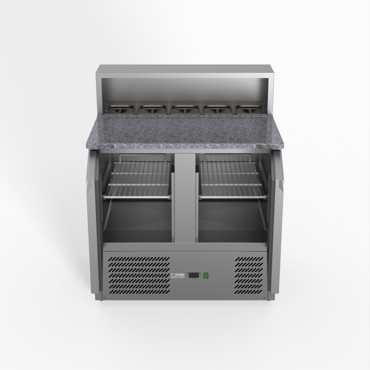 Thermaster Fed-X Two Door Salad Prep Fridge With Marble Top XGNS900E