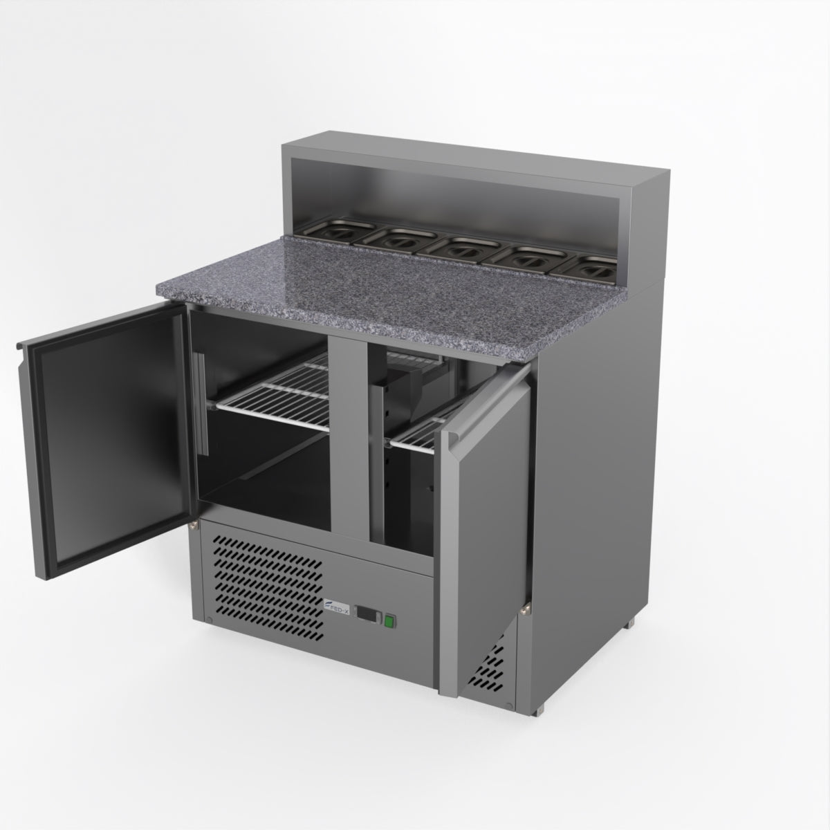 Thermaster Fed-X Two Door Salad Prep Fridge With Marble Top XGNS900E