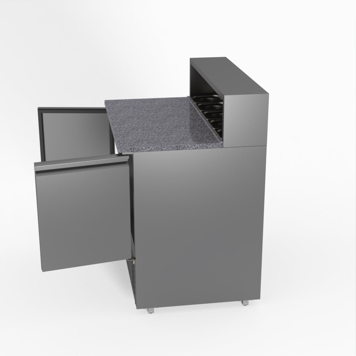 Thermaster Fed-X Two Door Salad Prep Fridge With Marble Top XGNS900E