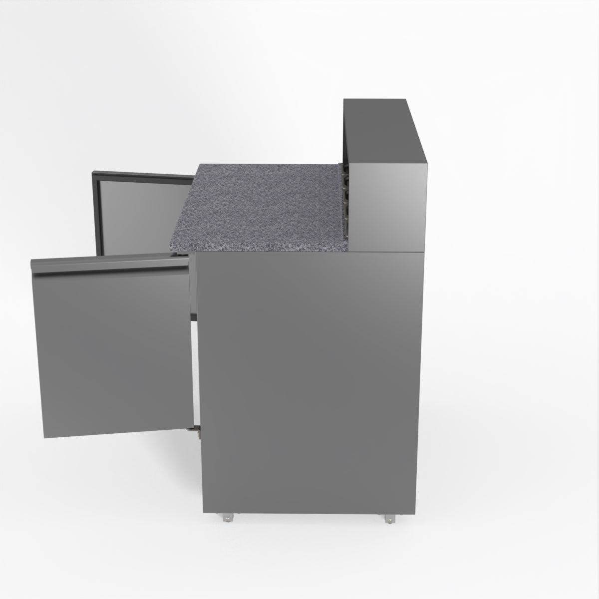 Thermaster Fed-X Two Door Salad Prep Fridge With Marble Top XGNS900E