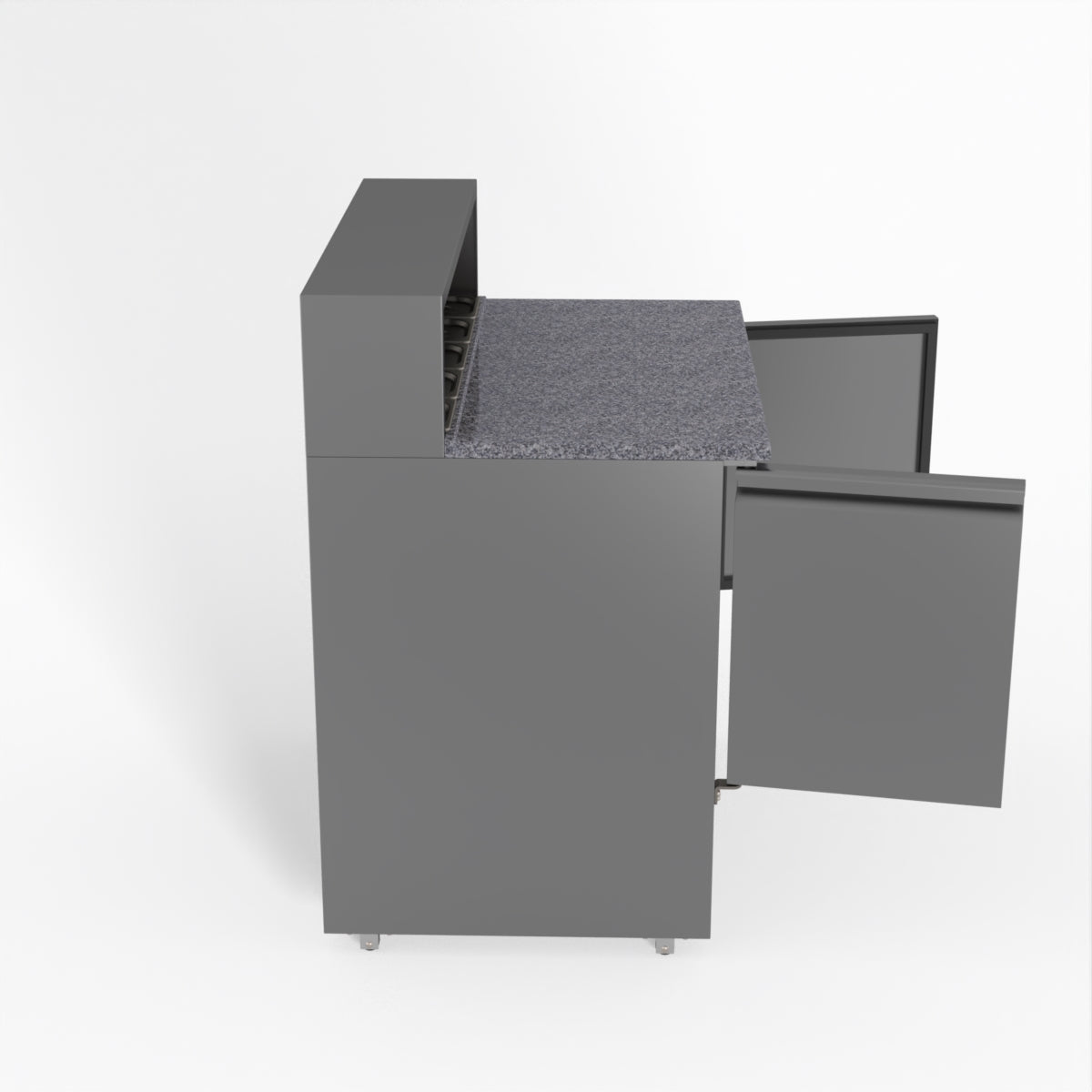 Thermaster Fed-X Two Door Salad Prep Fridge With Marble Top XGNS900E