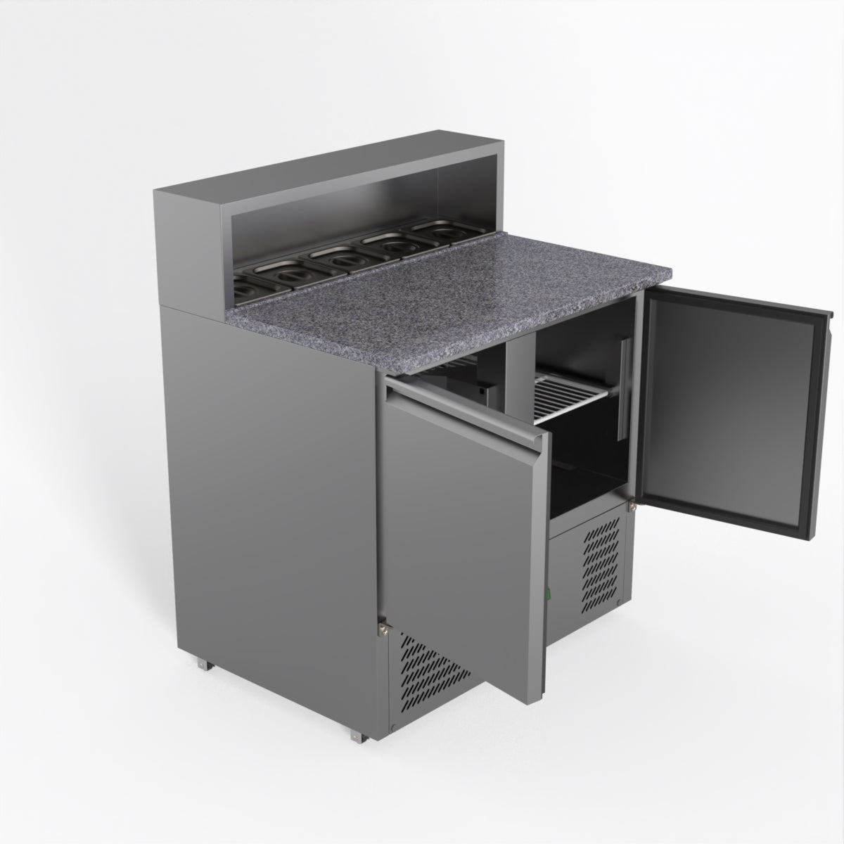 Thermaster Fed-X Two Door Salad Prep Fridge With Marble Top XGNS900E